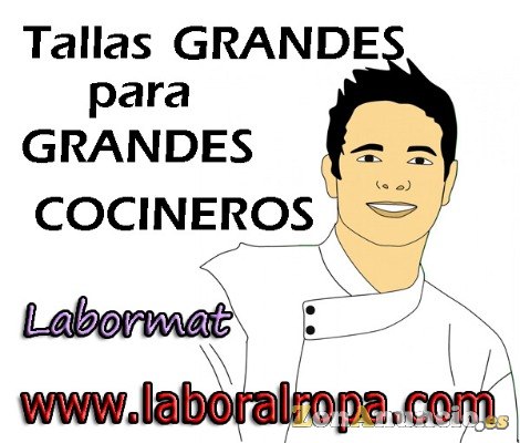 Tallas grandes uniformes cocinero